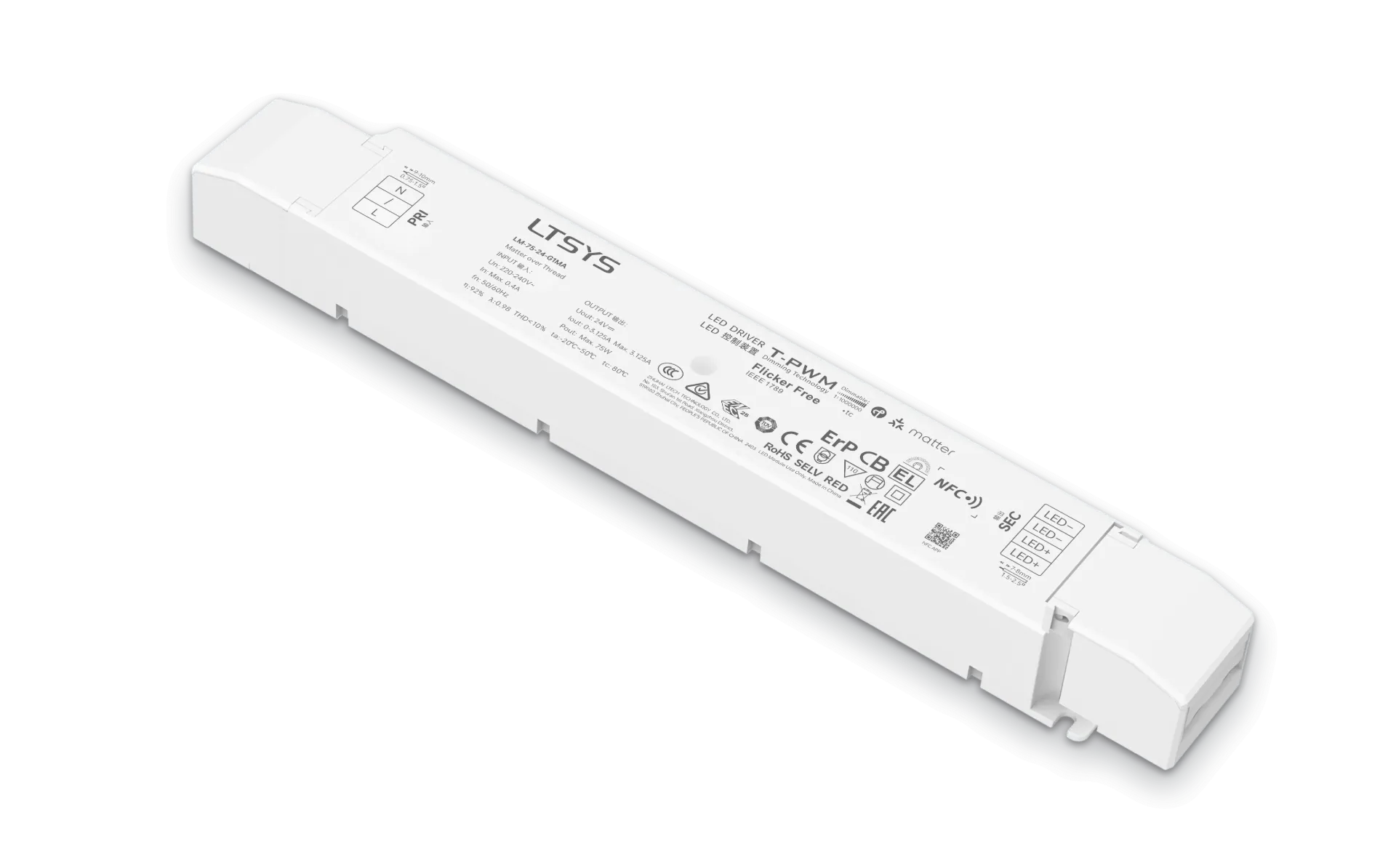 LTECH LTSYS Driver CV Matter 1CH 24V 75W - LM-75-24-G1MA
