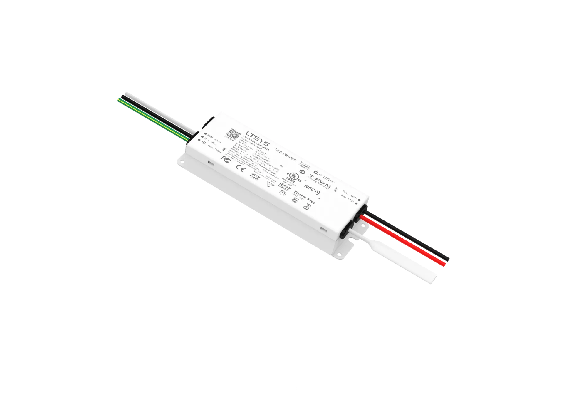 LTECH LTSYS Driver CC Matter 1CH 300-1200mA 40W - LA-40-300-1200-U1MA