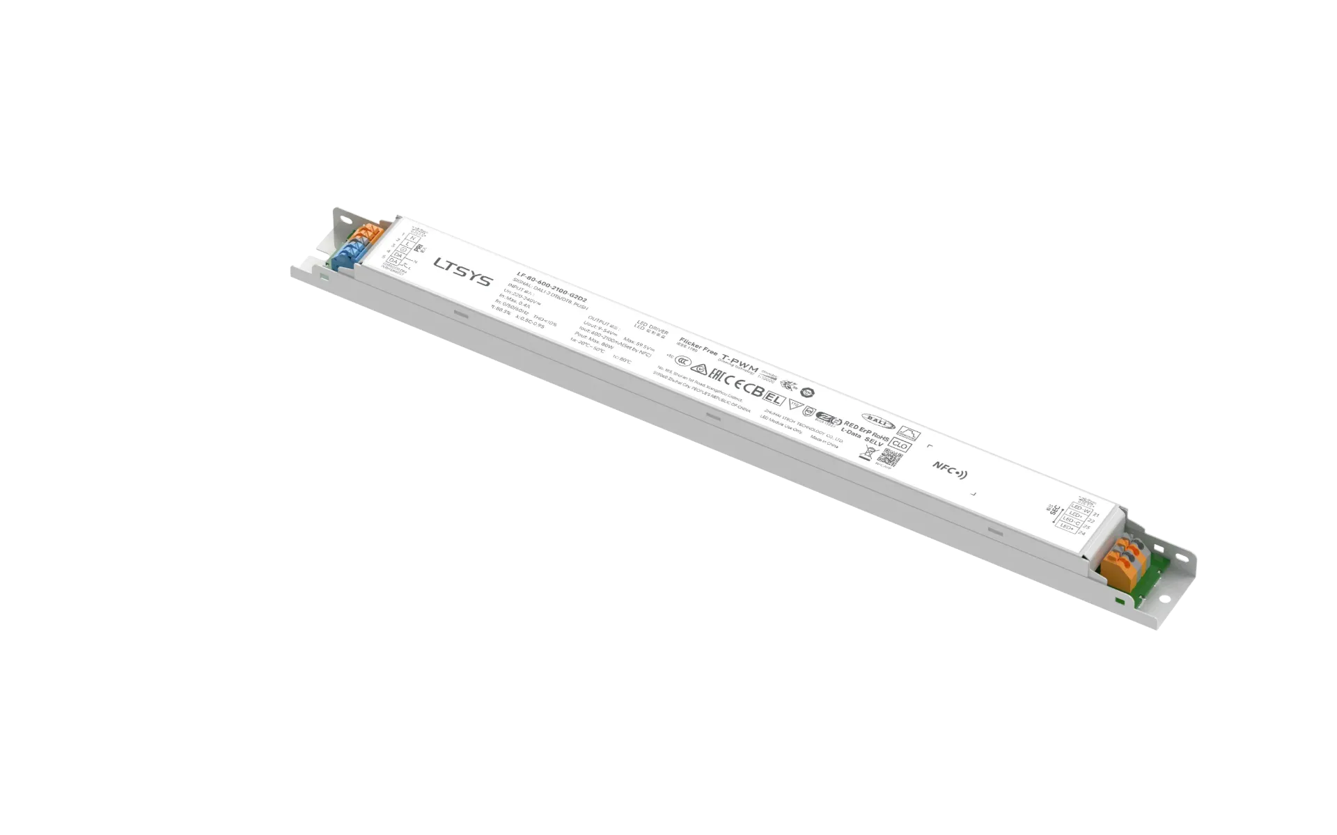 LTECH LTSYS Driver CC 0-10V 1CH 600-2100mA 80W - LF-80-600-2100-G1A2