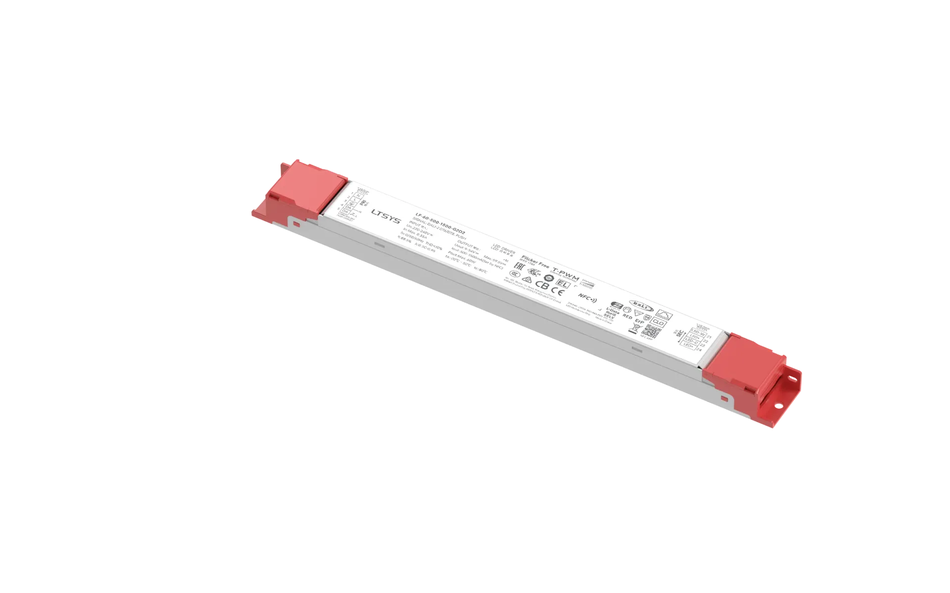 LTECH LTSYS Driver CC DALI 2CH 500-1500mA 60W - LF-60-500-1500-G2D2
