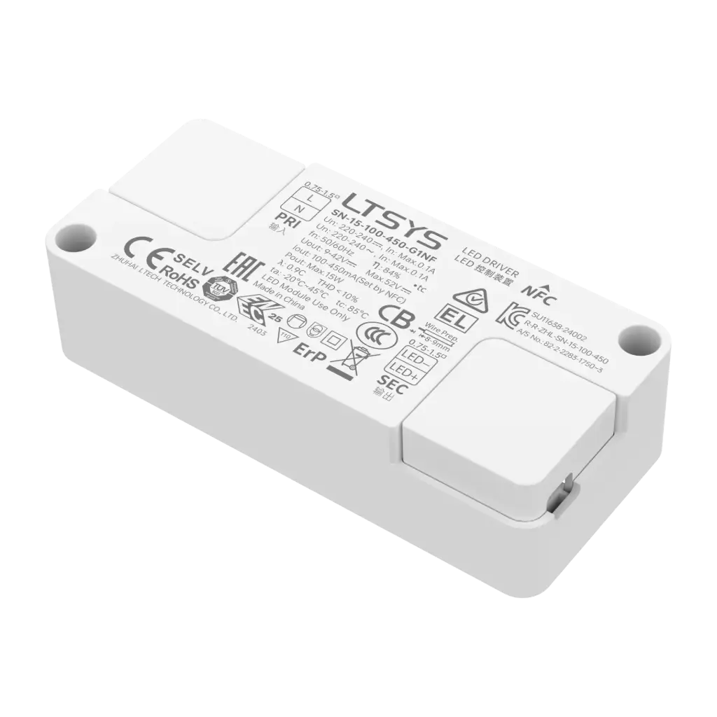 LTECH LTSYS Driver On/Off CC 100-450mA 15W NFC - SN-15-100-450-G1NF
