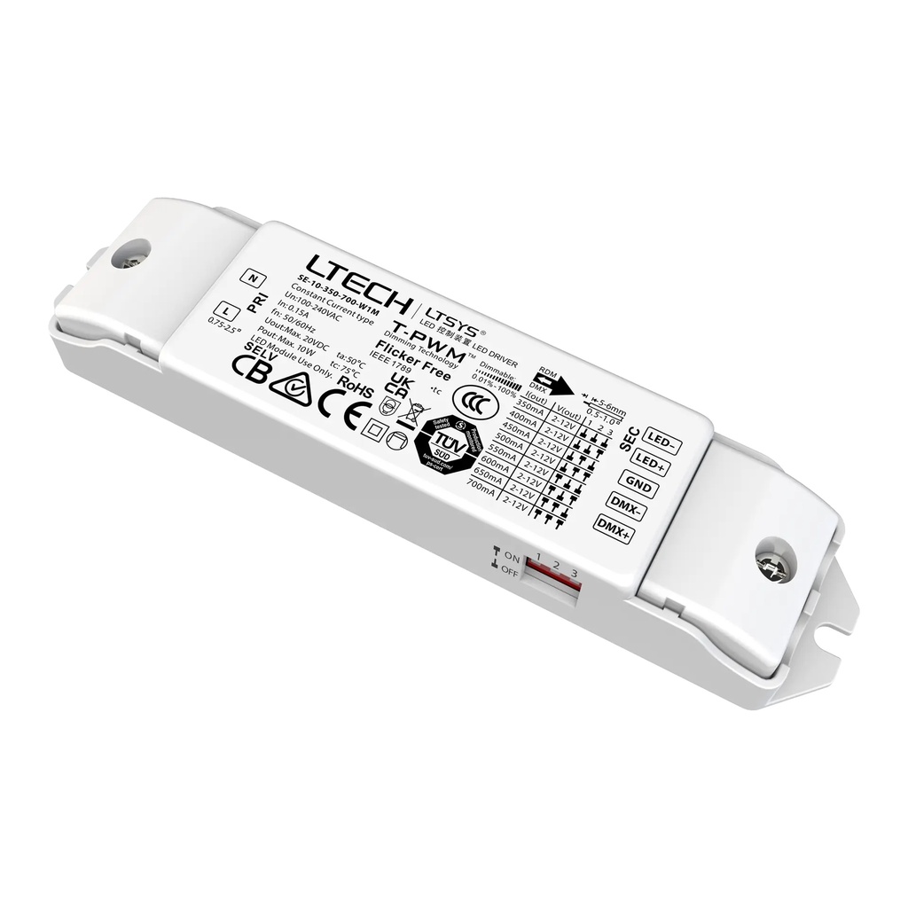 [2278300] LTECH LTSYS Driver CC DMX 1CH 350-700mA 10W - SE-10-350-700-W1M