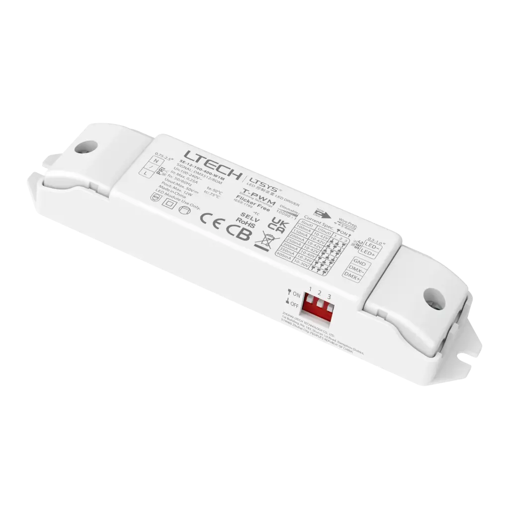 [2278400] LTECH LTSYS Driver CC DMX 1CH 100-400mA 12W - SE-12-100-400-W1M