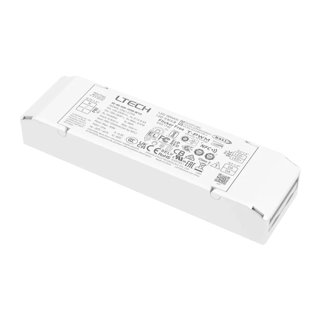 [2827002] LTECH LTSYS Driver CC DALI DT6 1CH 300-1050mA 40W NFC UL - SE-40-300-1050-W1D