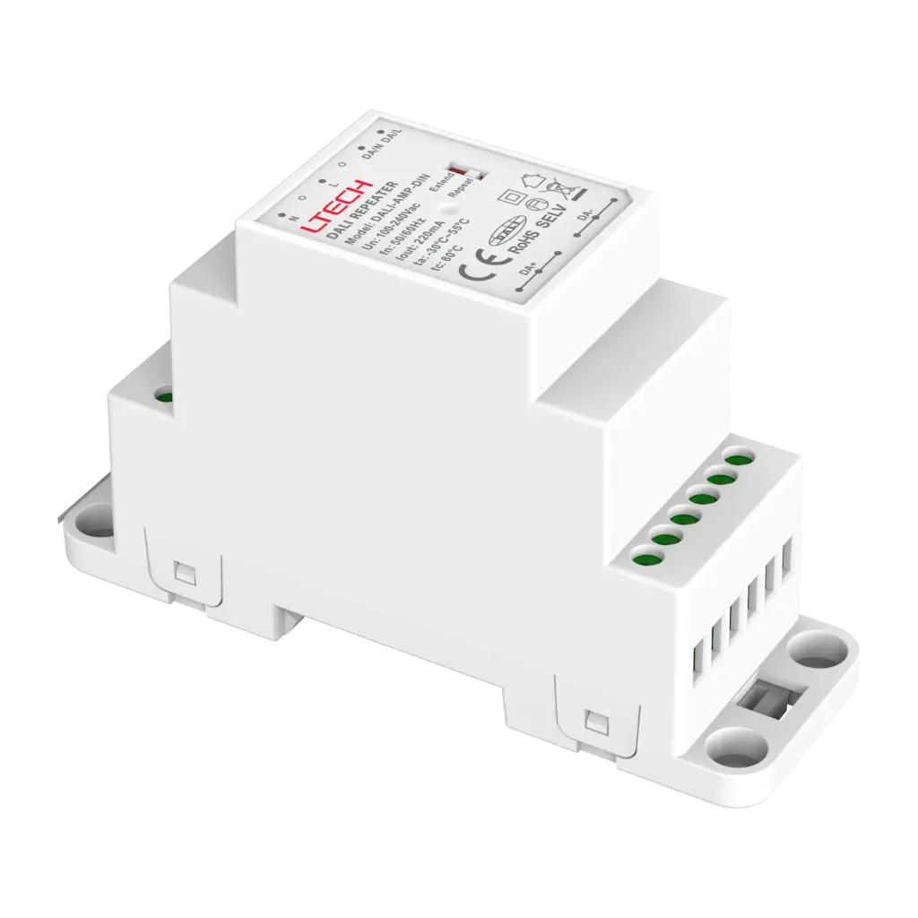 LTECH DALI repeater / amplifier Dinrail - DALI-AMP-DIN