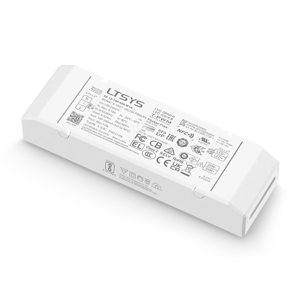 [2827101] LTECH LTSYS Driver CC 0-10V 1CH 100-500mA 12W - SE-12-100-500-W1A