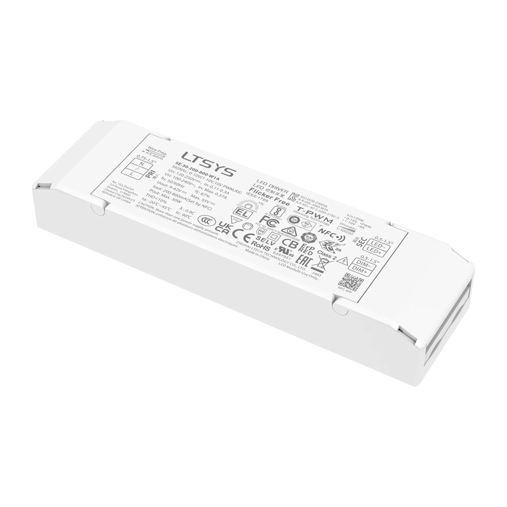 [2833130] LTECH LTSYS Driver CC 0-10V 1CH 200-800mA 30W - SE-30-200-800-W1A
