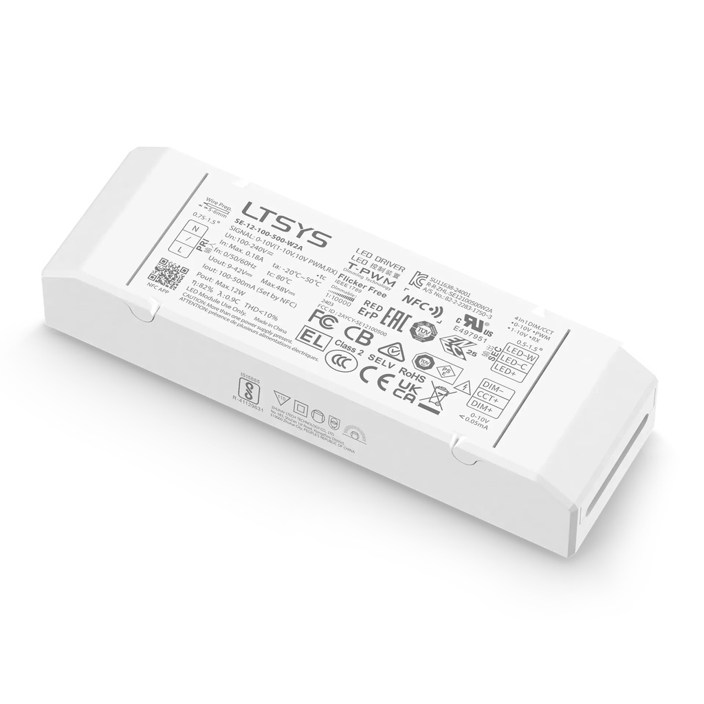 [2827102] LTECH LTSYS Driver CC 0-10V 2CH 100-500mA 12W - SE-12-100-500-W2A
