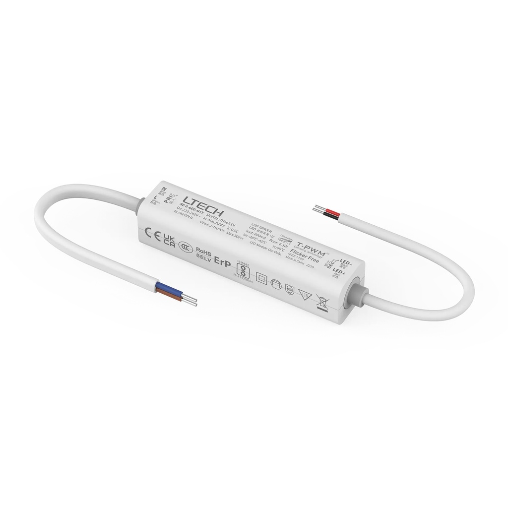 [2846409] LTECH LTSYS Driver CC TRIAC 1CH 600mA 6W - SE-6-600-G1T