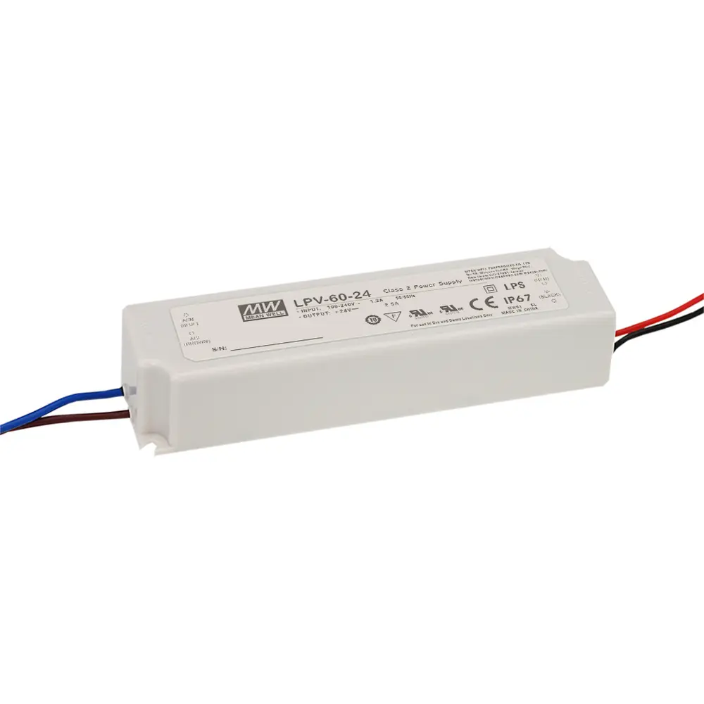 Meanwell PSU 24V 60W IP67 - LPV-60-24