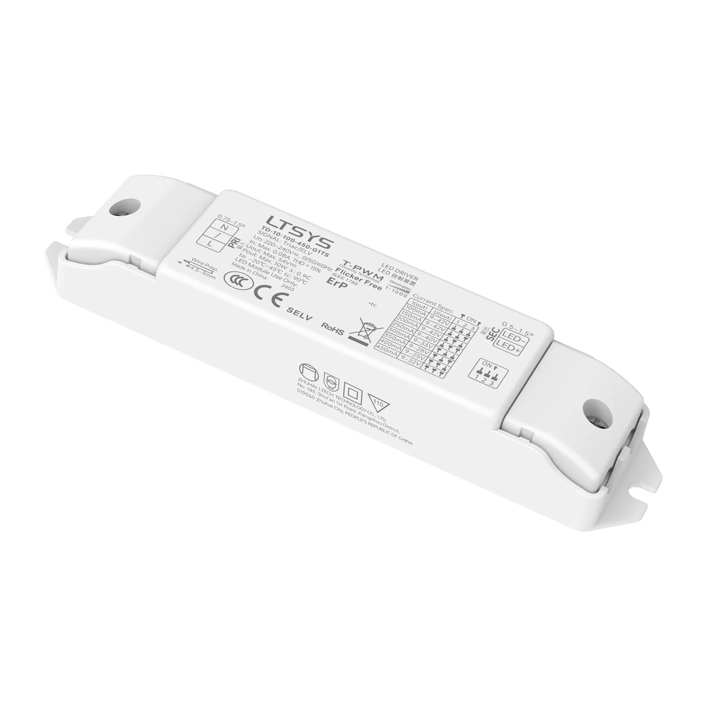 [2844100] LTECH LTSYS Driver CC TRIAC 1CH 100-450mA 10W - TD-10-100-450-G1T
