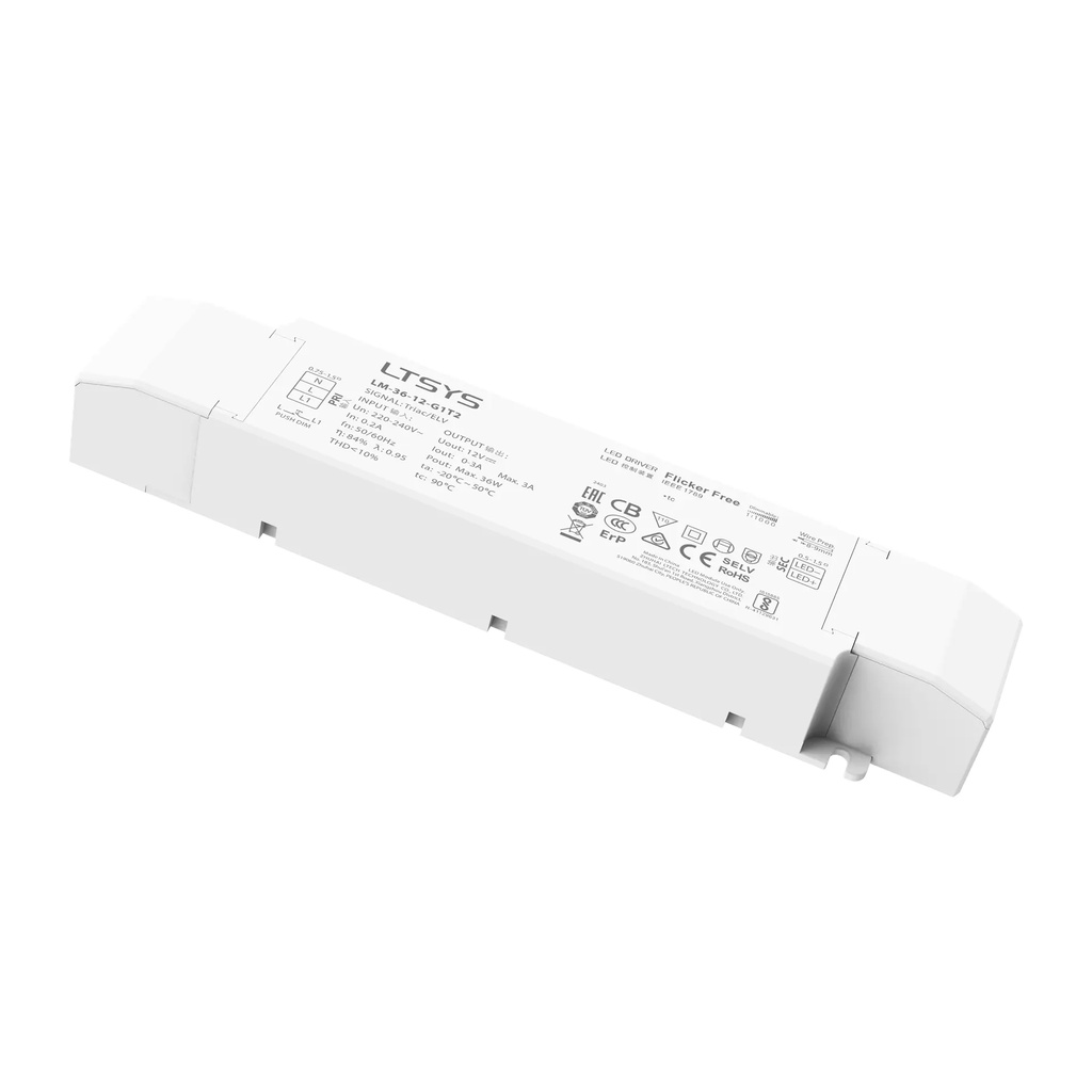[2843100] LTECH LTSYS Driver CV TRIAC 1CH 12V 36W - LM-36-12-G1T2