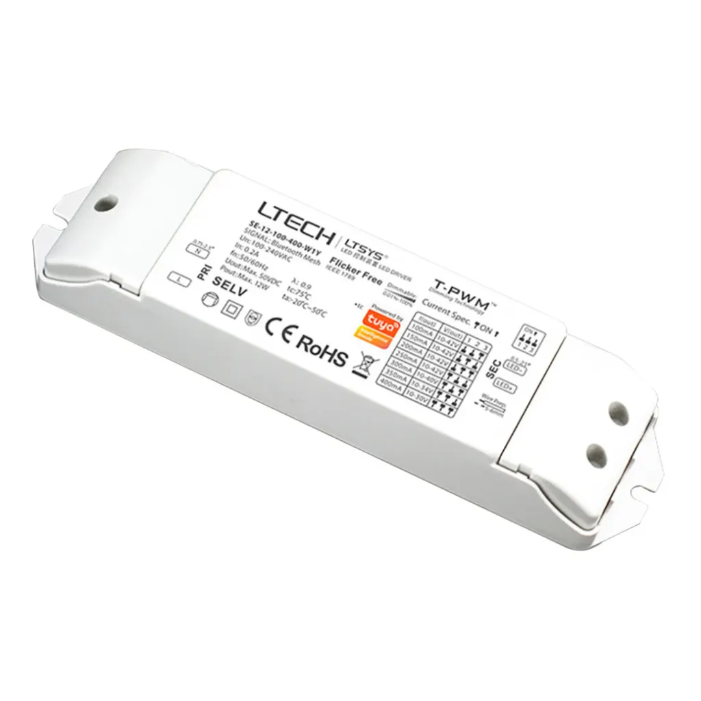 [2860100] LTECH LTSYS Driver CC TUYA IOT 1CH 100-400mA 12W - SE-12-100-400-W1Y